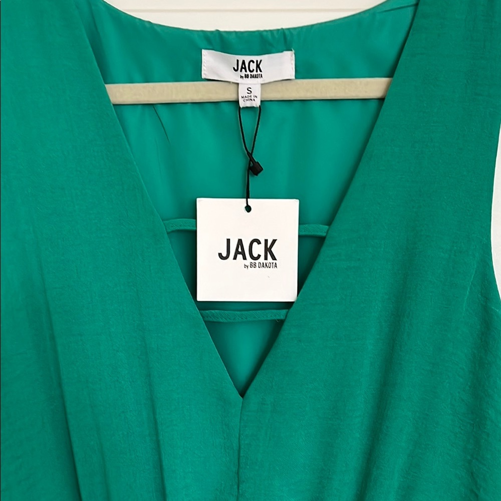 Jack by BB Dakota Women's Green Maxi Dress. Lined, side slit. NEW! - Picture 2 of 8